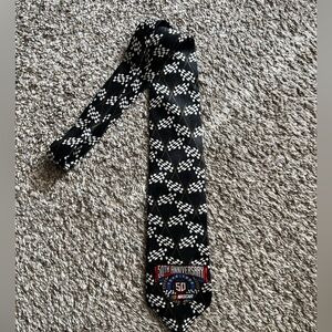Black Checkered 50th Anniversary NASCAR Tie